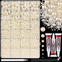 TINKRSTUFF front packaging showing organized pearl kit and glue, ideal for craft readiness