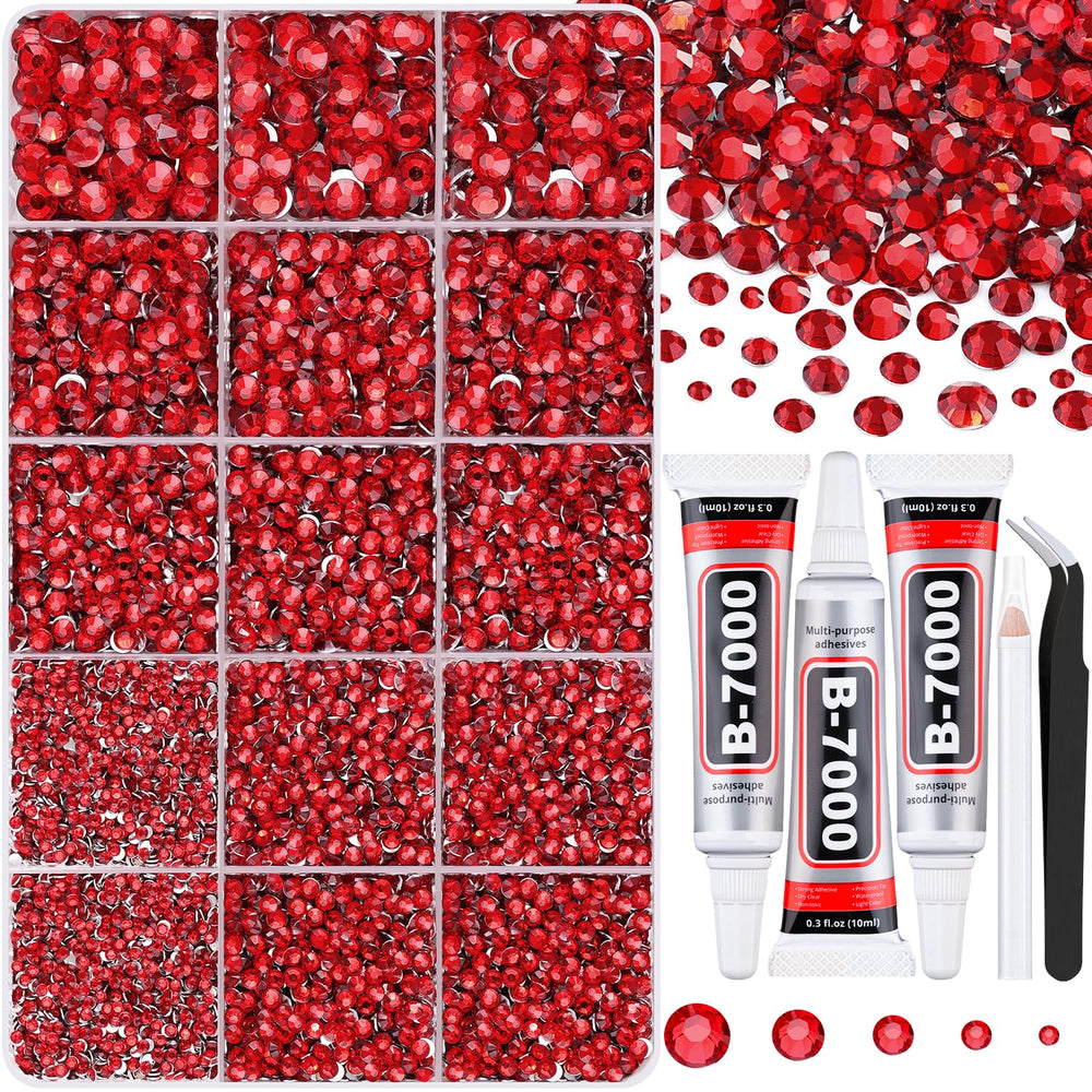 TINKRSTUFF front packaging showing red rhinestones and tools, ideal for large craft projects