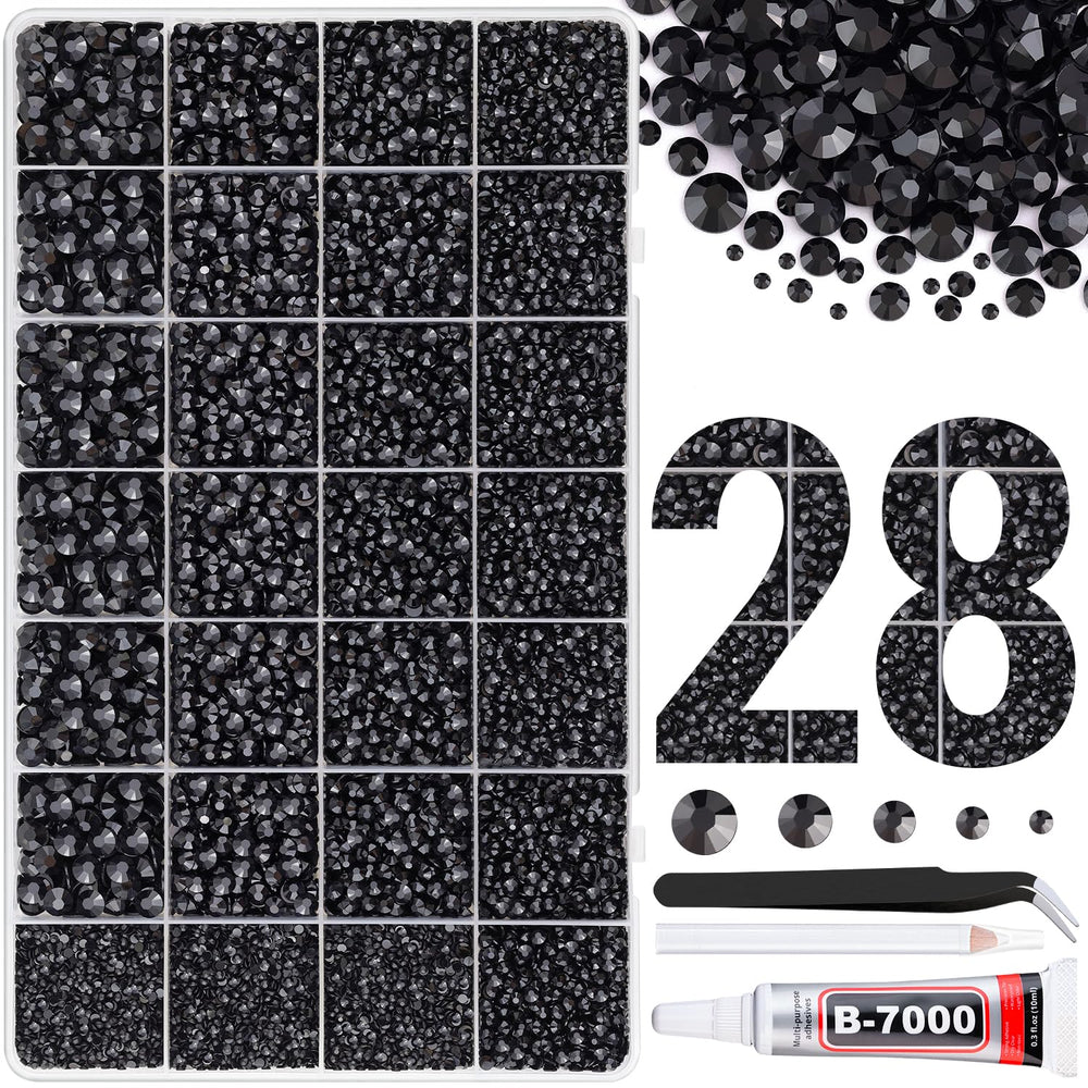 TINKRSTUFF front package showing 28-grid box and included tools for convenient crafting