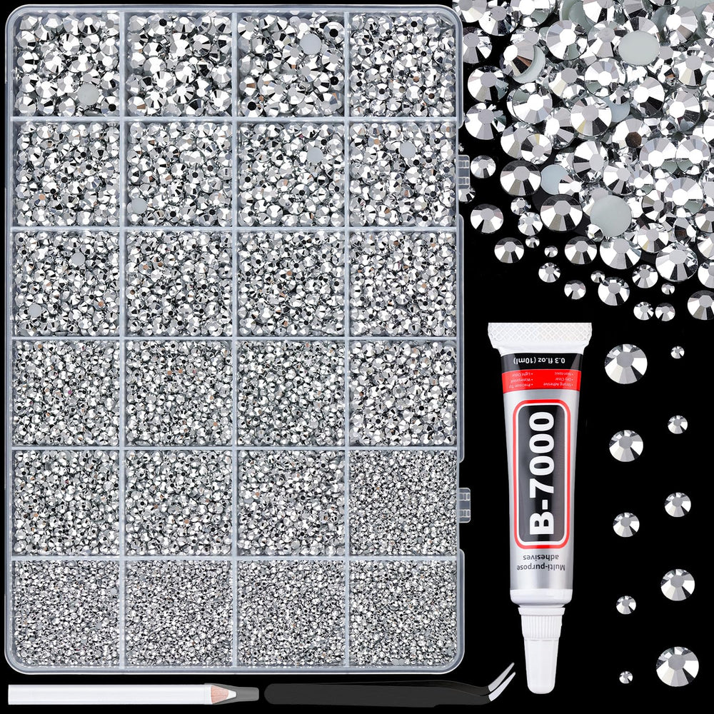 TINKRSTUFF front packaging showing silver rhinestones and included tools for quick start
