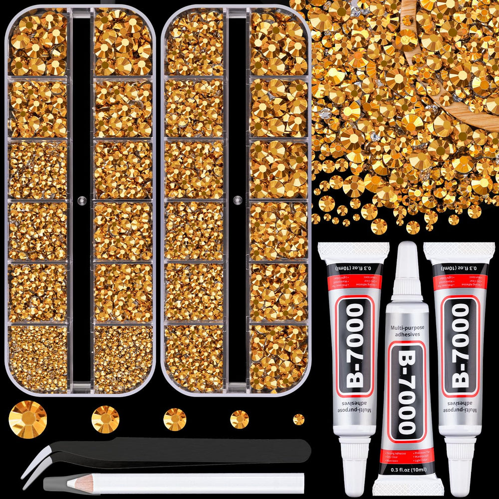 TINKRSTUFF front packaging showing both resin rhinestone boxes and glue, great starter kit