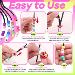 TINKRSTUFF beads in braid demonstrating secure, quick styling