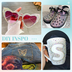 TINKRSTUFF rhinestones applied on fingernail art to demonstrate fine placement and shine