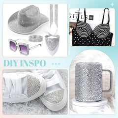 TINKRSTUFF rhinestones applied on nails demonstrating fine detail and shine