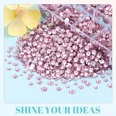 TINKRSTUFF lifestyle shot of a craft station with gems on a tumbler showing project inspiration and result
