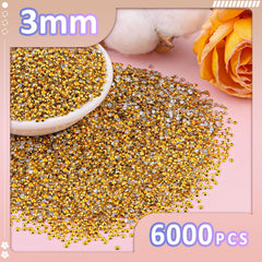 TINKRSTUFF loose 3mm copper-gold rhinestones close-up highlighting sparkle