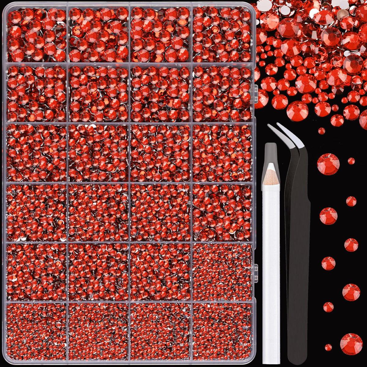 TINKRSTUFF front packaging showing 24-grid box and included tools for organized storage