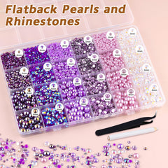 TINKRSTUFF purple rhinestone facet detail showing iridescent sparkle for accents