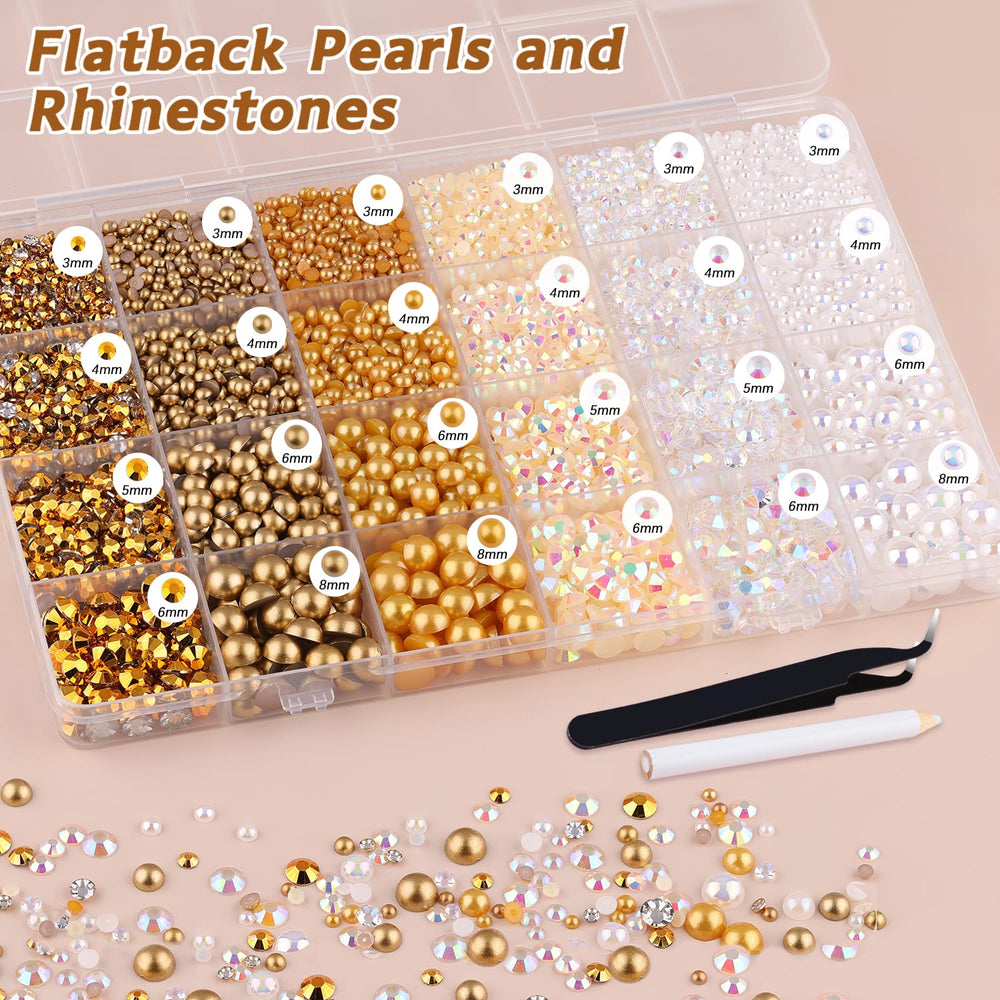 TINKRSTUFF close-up of rhinestones showing colorful AB sparkle