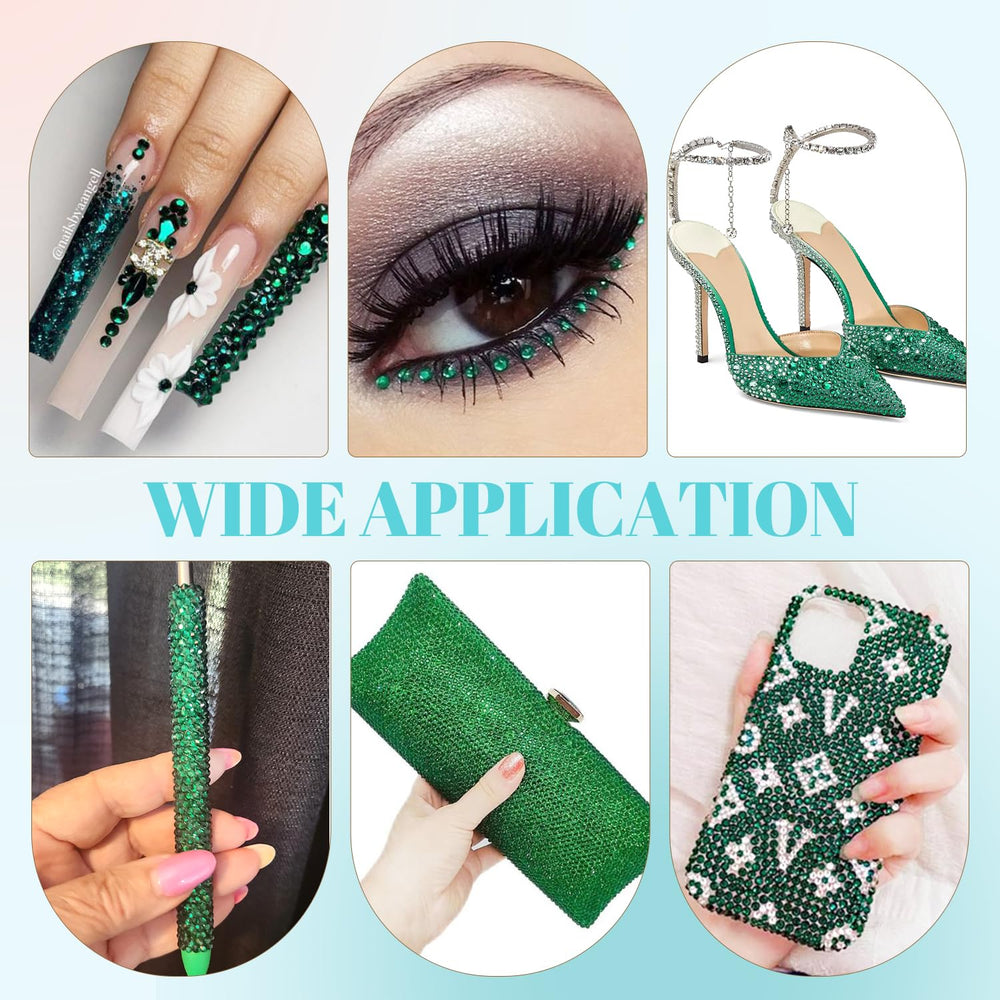 TINKRSTUFF gems applied to nails and ring showing decorative impact and lightweight feel