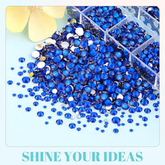 TINKRSTUFF rhinestones in hand to show scale and assortment benefit for projects