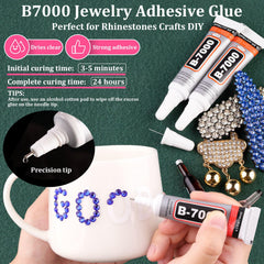 TINKRSTUFF glue tubes and applicators displayed for precise adhesion control