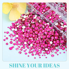 TINKRSTUFF rhinestones next to a coin showing size scale and easy planning benefit