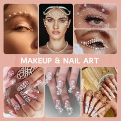 TINKRSTUFF layout comparing pearl and rhinestone sizes for planning designs