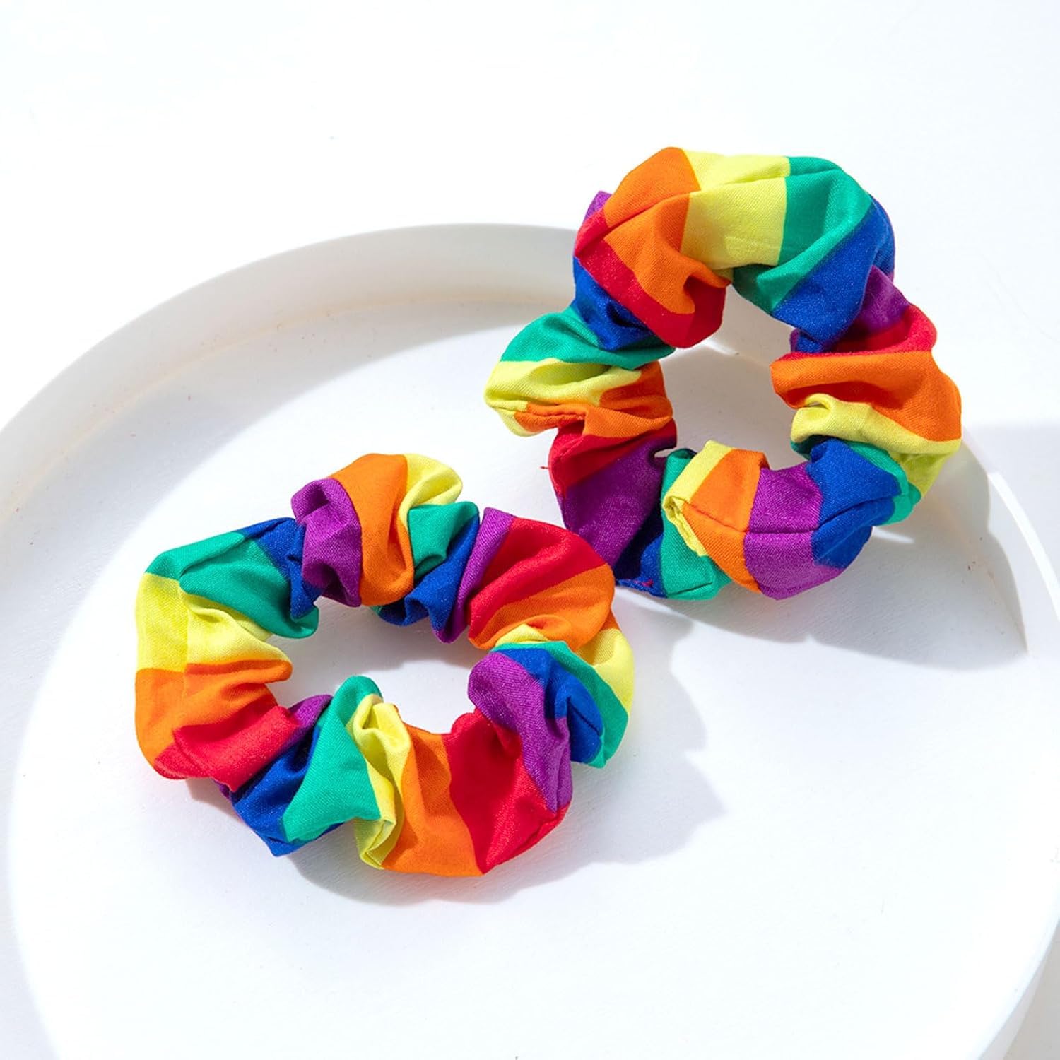 Tinsow scrunchie worn on wrist as accessory and easy grab-and-go use