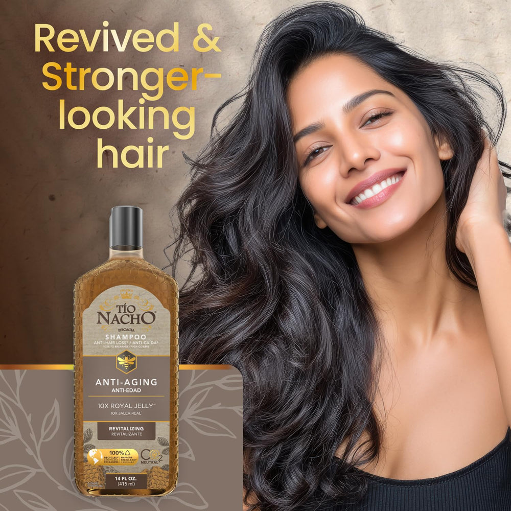 Tio Nacho shampoo lather on hair demonstrating gentle cleansing and softness