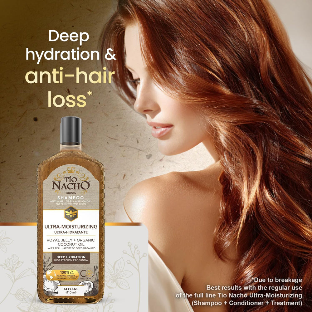 Tio Nacho shampoo texture being poured for rich hydration