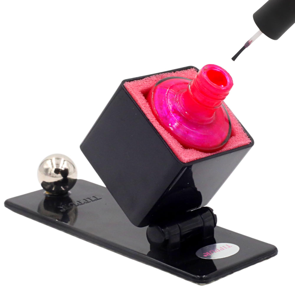 TIPPUR front view holder showing stable base and neat polish organization benefit