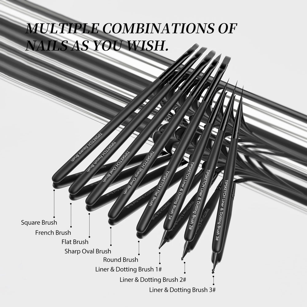 Tipsketch bristles close-up highlighting soft nylon precision