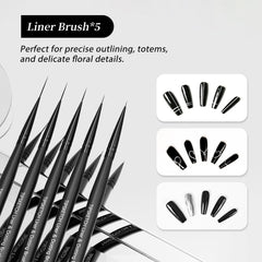 Tipsketch protective caps on brush ends preserving shape and cleanliness