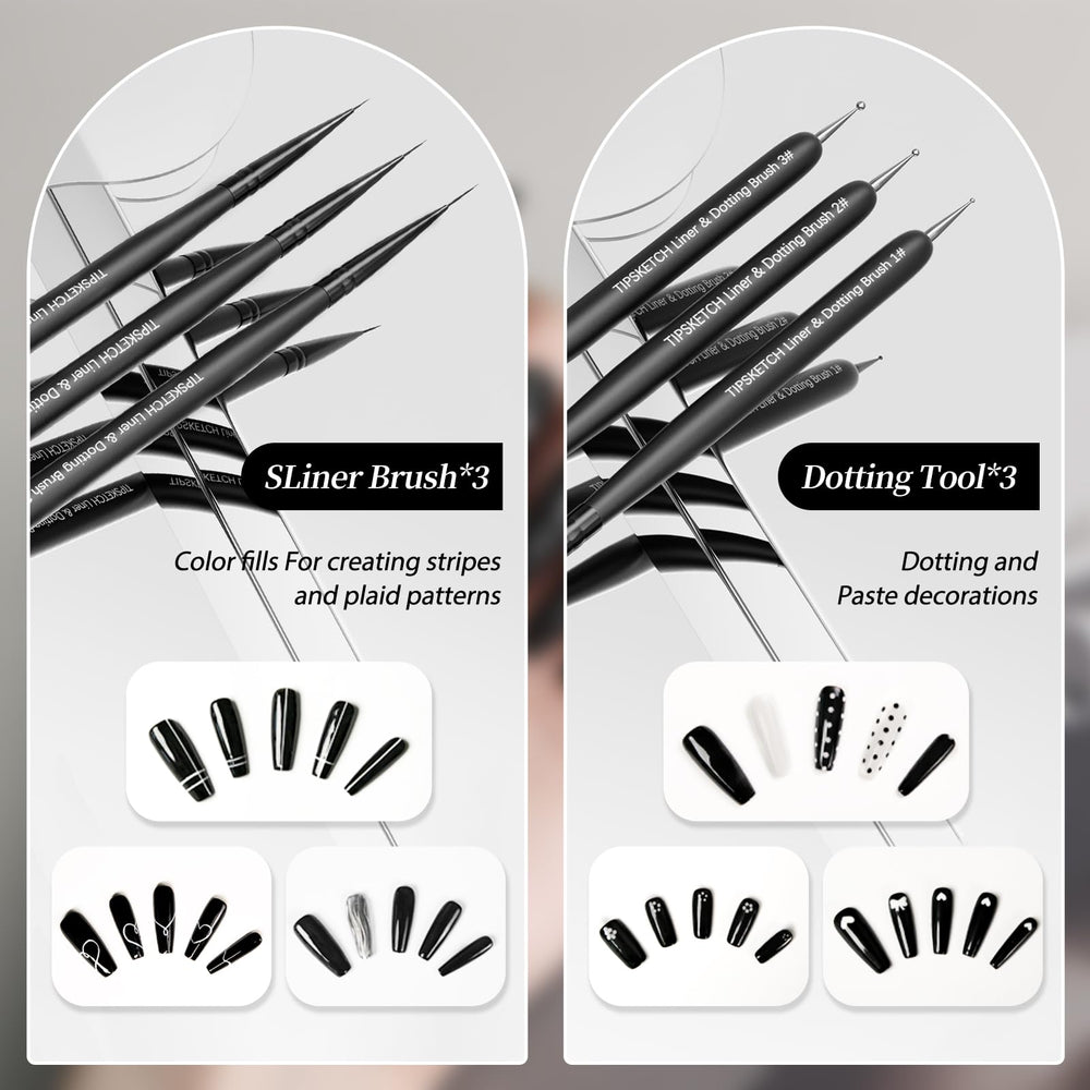 Tipsketch French tip demonstration producing crisp smile lines