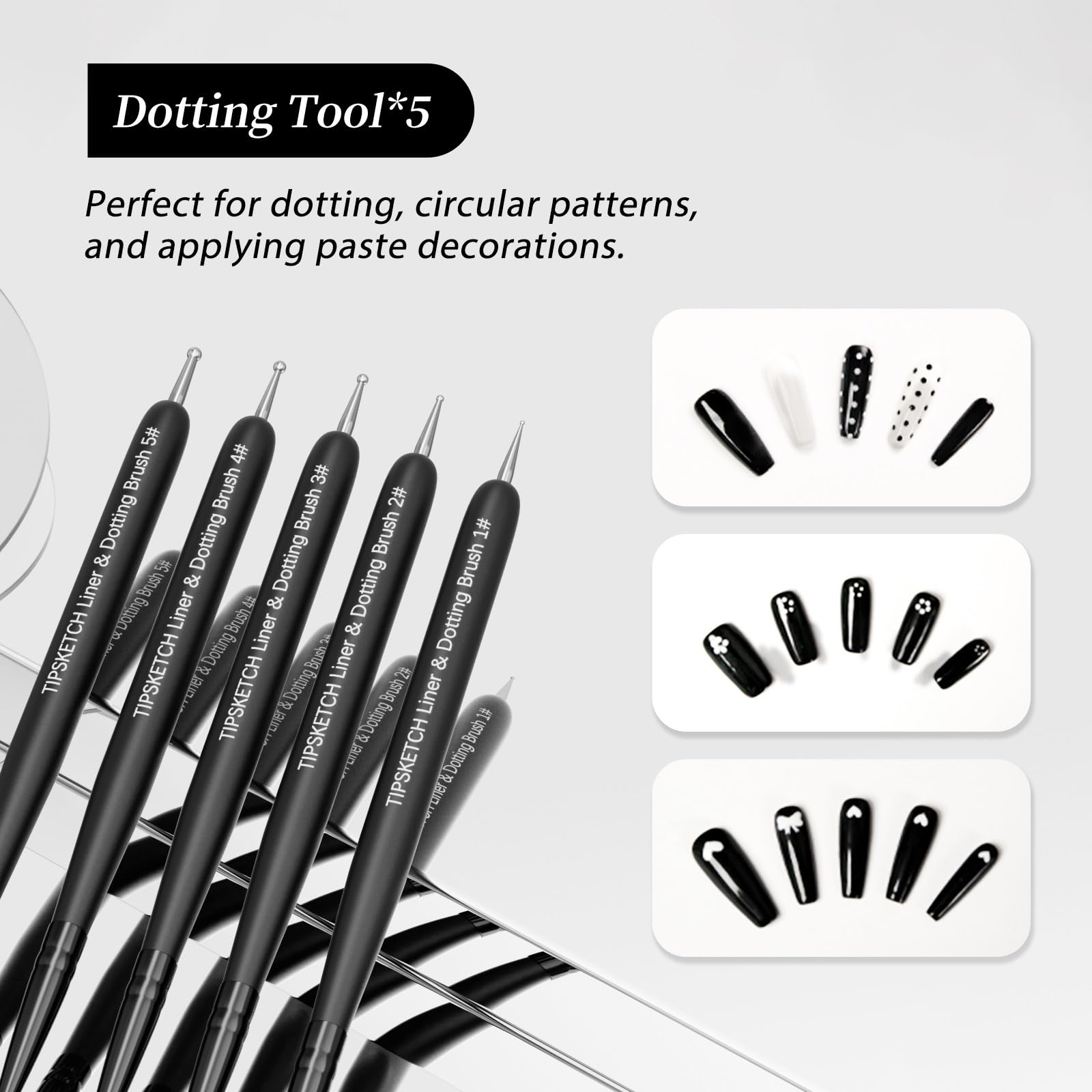 Tipsketch handle length comparison showing ergonomic grip for controlled work
