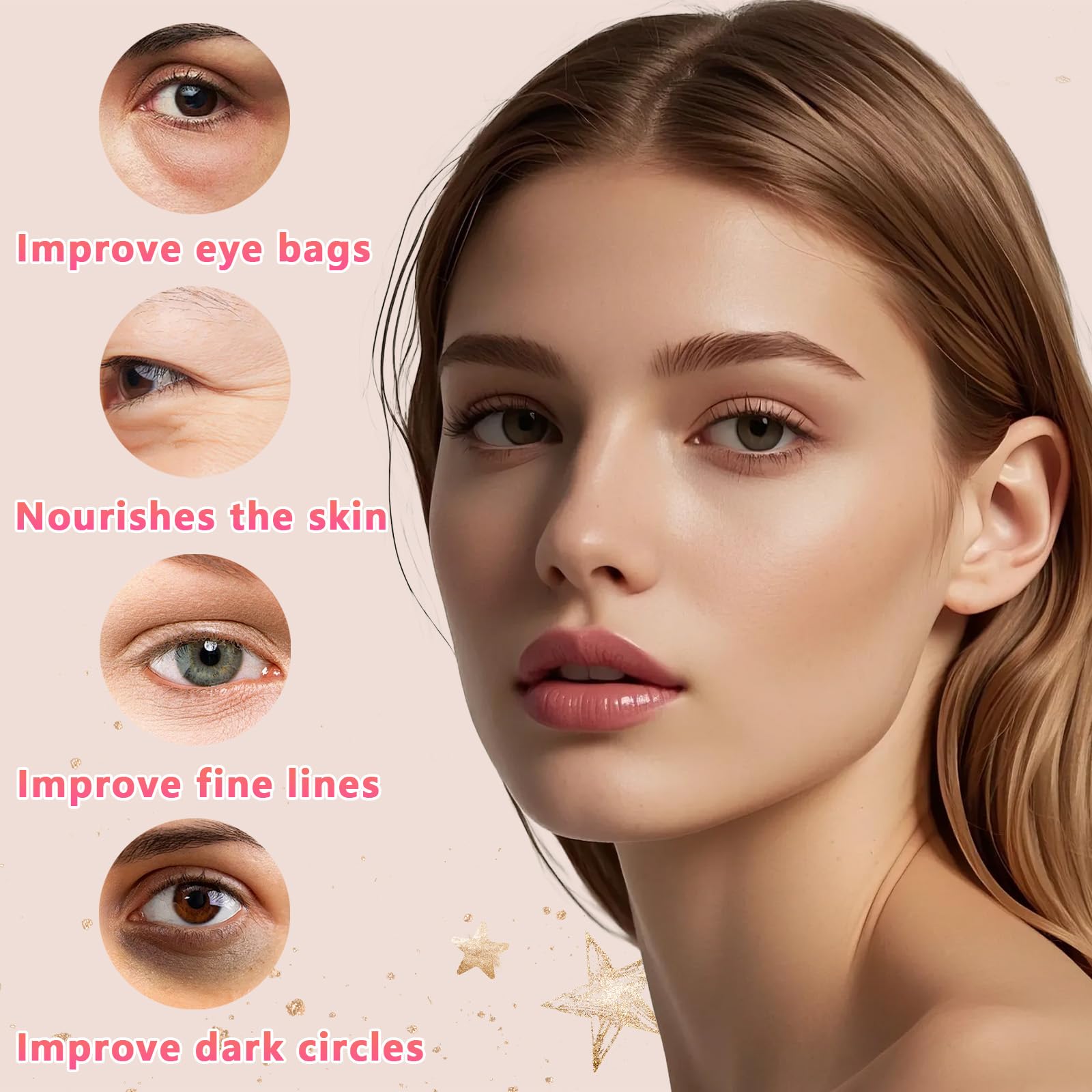 TIRDET application under-eye demonstrating comfortable placement and fit