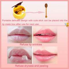 TIRDET open pot before and after lips showing visible smoothing and hydration benefit