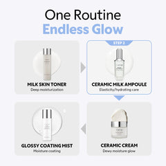 TIRTIR ampoule on bathroom shelf with towel for everyday routine convenience
