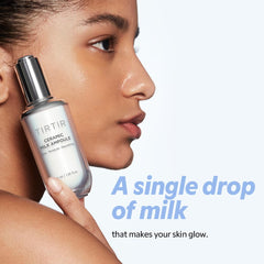 TIRTIR dropper dispensing milky serum demonstrating precise control and ease