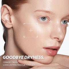 TIRTIR cream texture swipe demonstrating lightweight hydration
