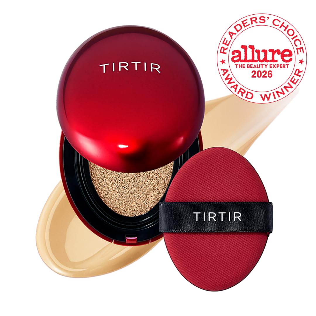 TIRTIR open compact with applicator puff visible, for quick touch-ups benefit