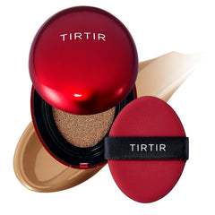 TIRTIR mini cushion front packaging showing shade and compact benefits