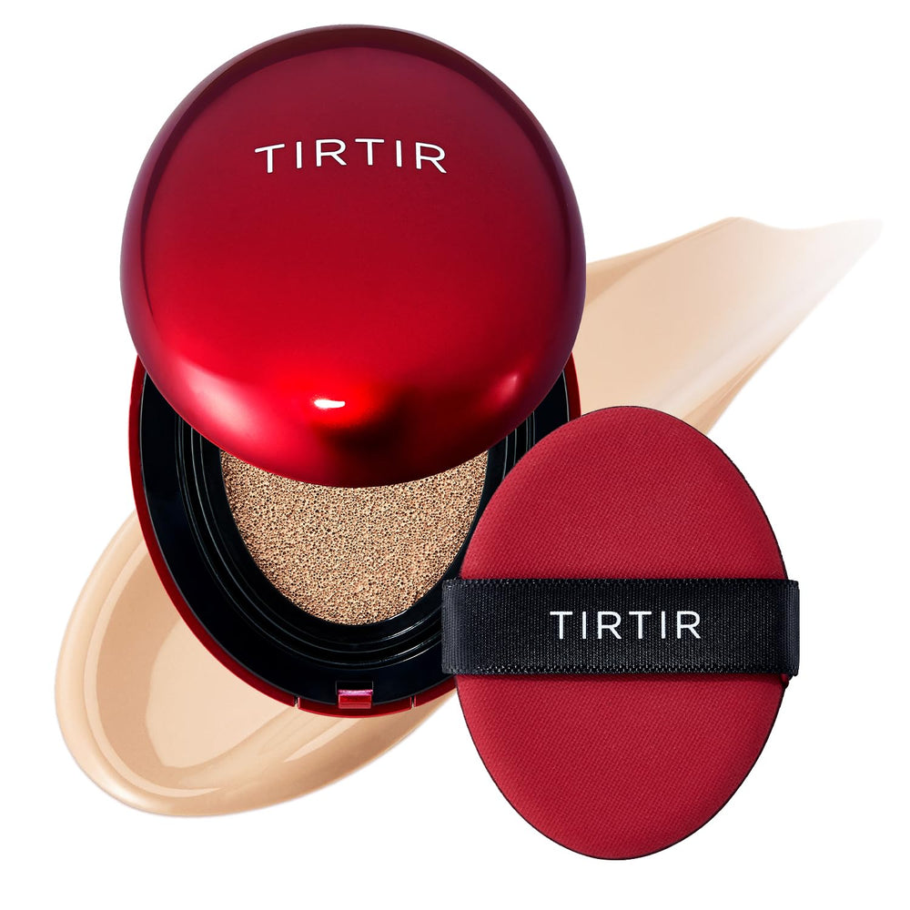 TIRTIR mini cushion front packaging showing compact and shade, ideal for travel
