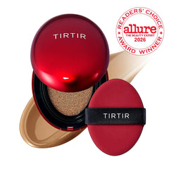 TIRTIR mini cushion open with puff demonstrating quick application benefit