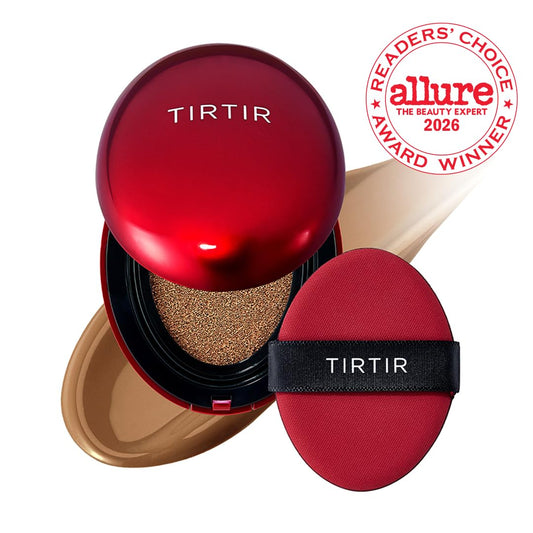 TIRTIR mini open compact showing cushion surface and cream texture for easy application