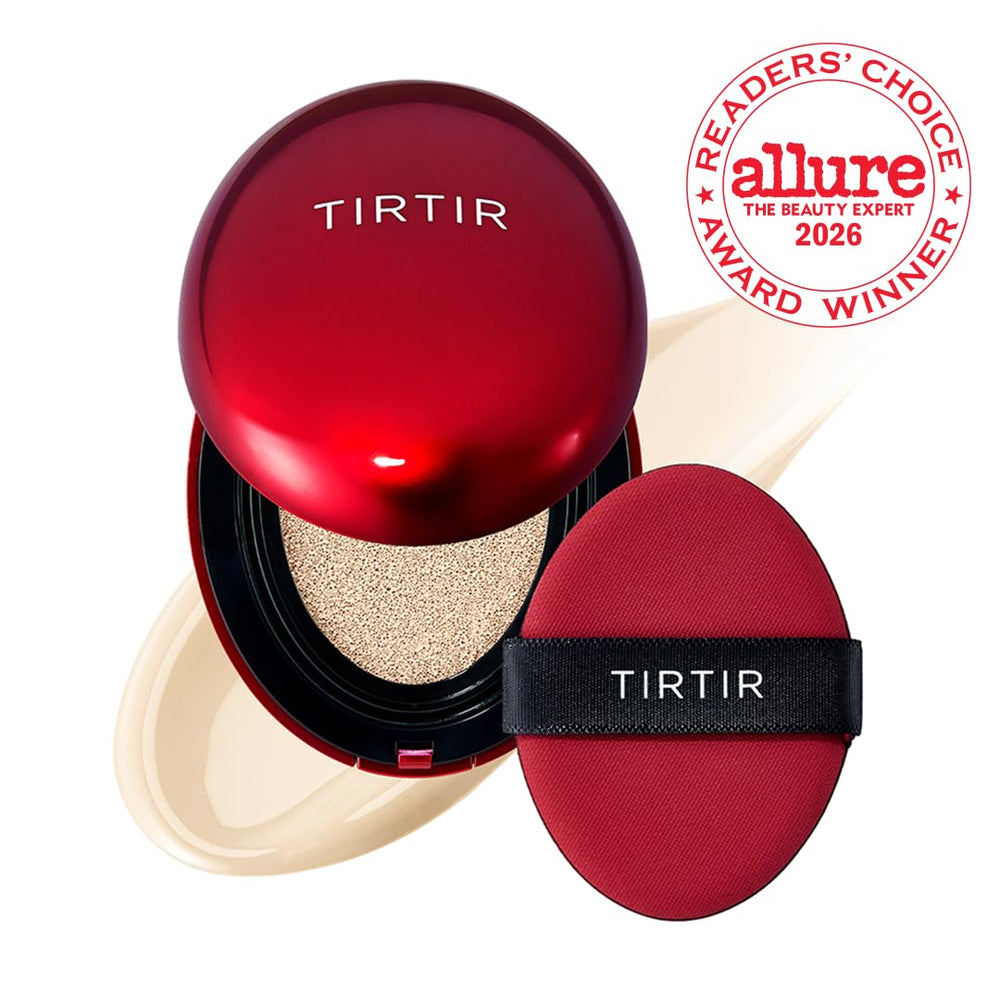 TIRTIR cushion open close-up showing sponge texture and product delivery benefit