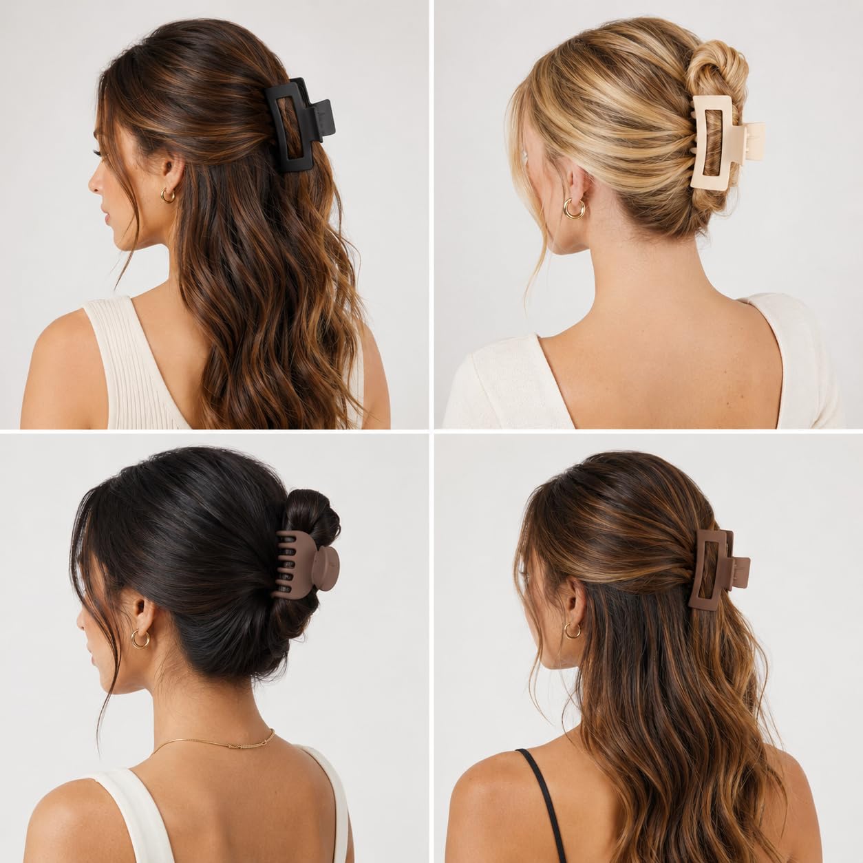 Tisenla in hair half-up style demonstrating comfortable all-day wear