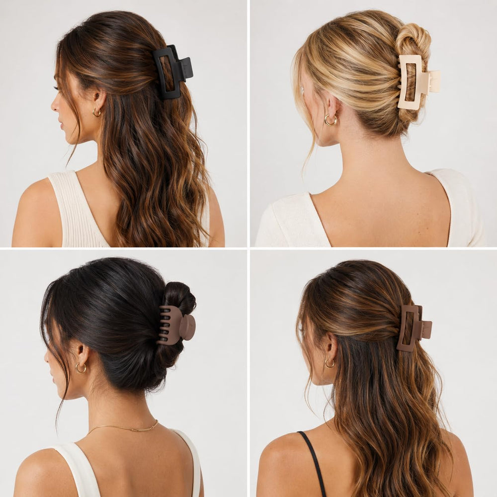 Tisenla in hair half-up style demonstrating comfortable all-day wear