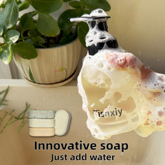 Tisnxiy tablet dissolving in water showing easy mixing benefit