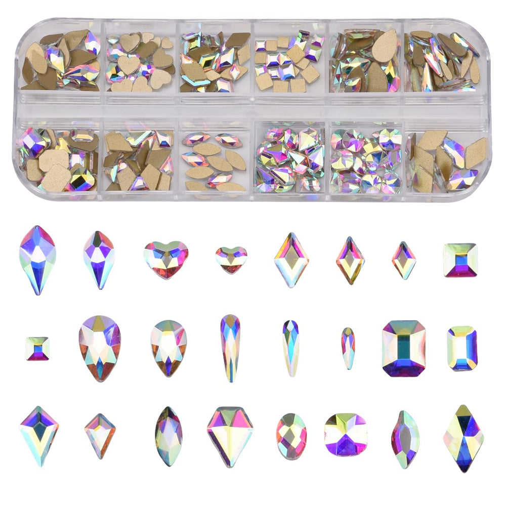 tisslan front box display showing organized 240pcs crystal ab assortment benefits quick selection