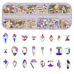 tisslan front box display showing organized 240pcs crystal ab assortment benefits quick selection