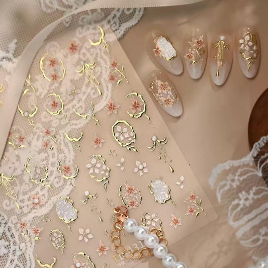 Tiwnefua close-up of 5D embossed texture highlighting raised gold detail