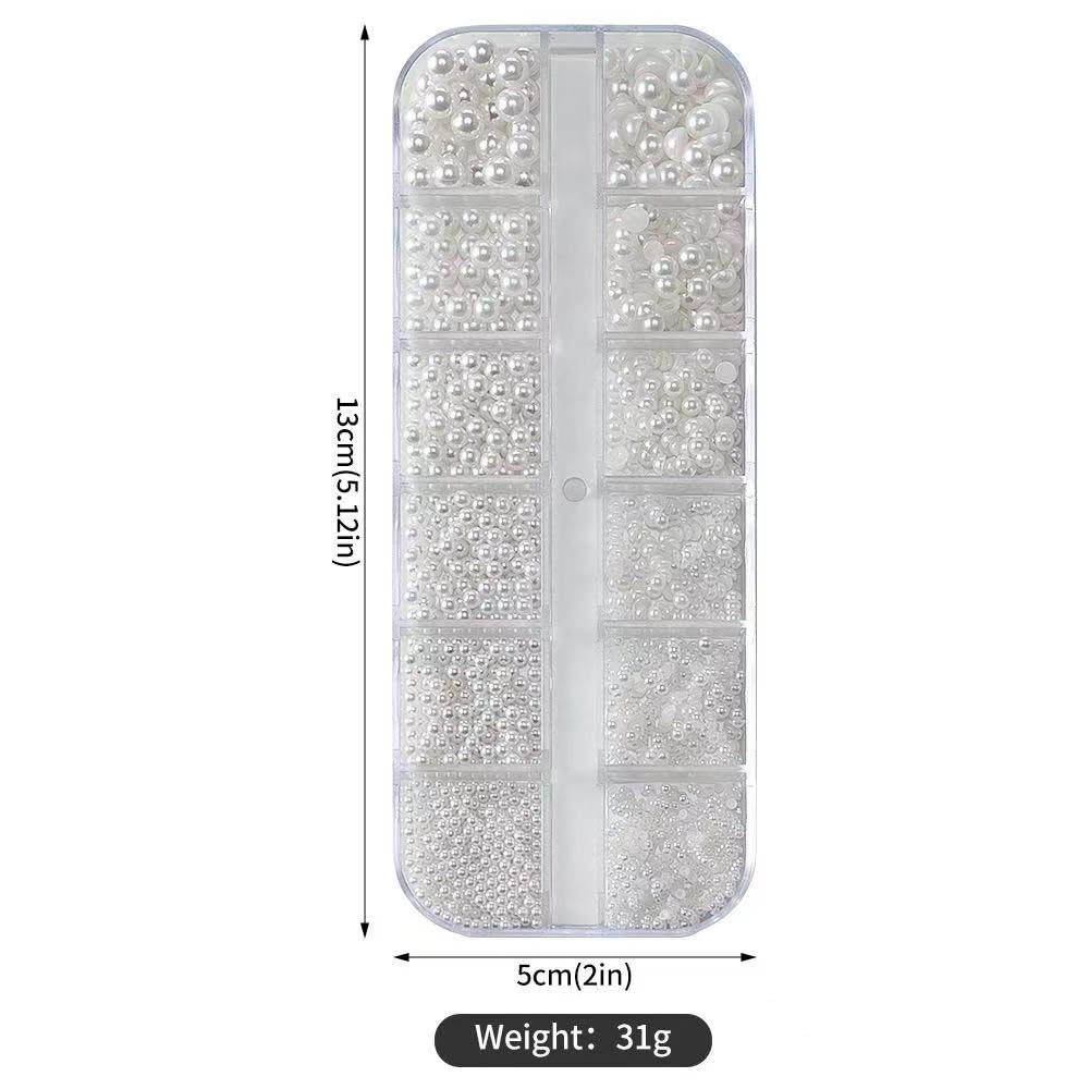 Tiwnefua rhinestones applied on acrylic nail tip demonstrating glam effect