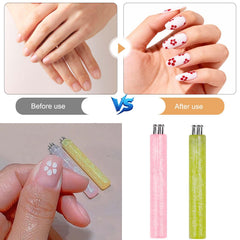 Tizee in-use creating floral nail design for neat small accents