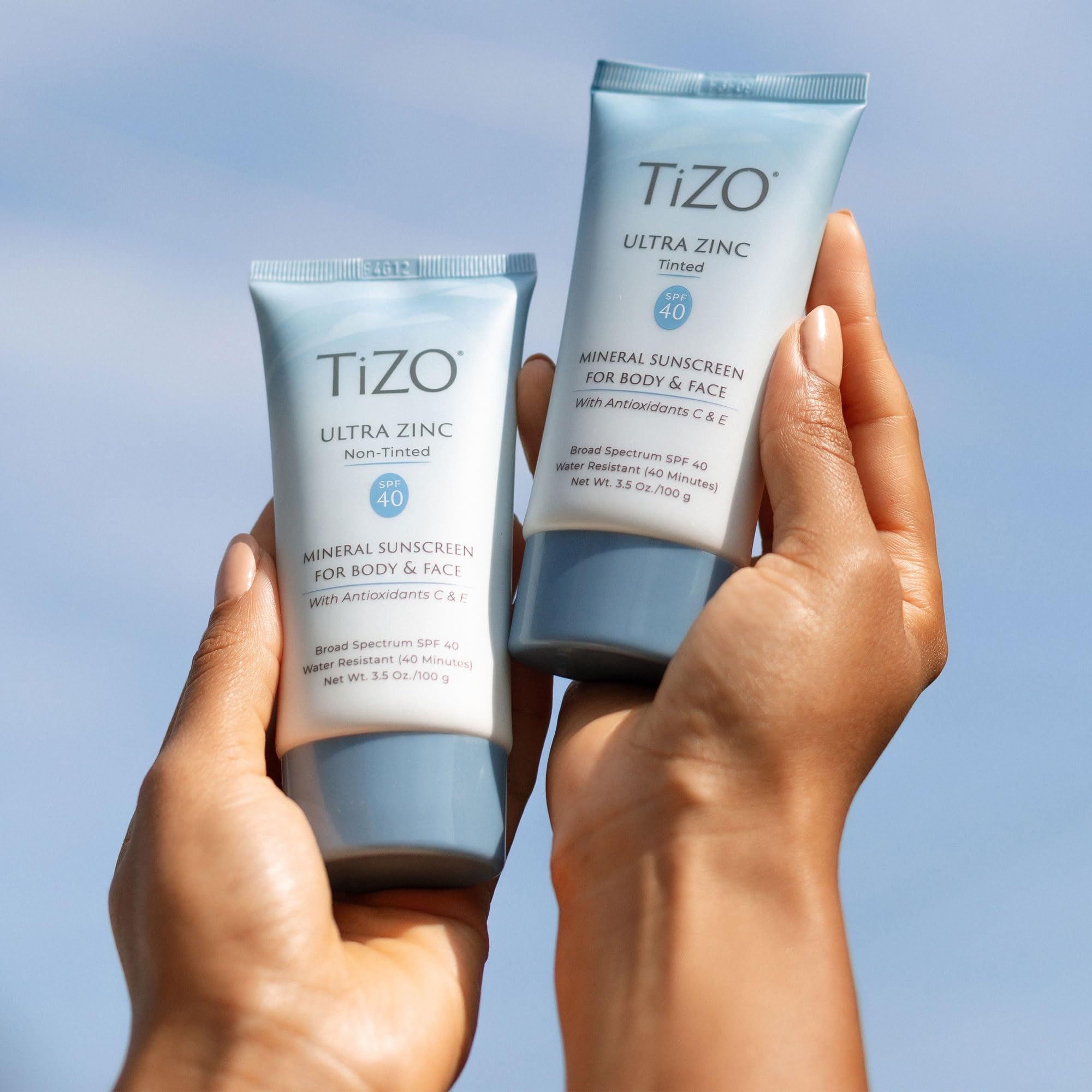 TIZO applied on face in lifestyle shot for daily protection benefit