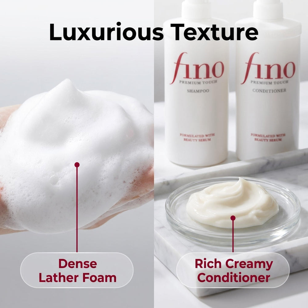 TJ SIGNATURE shampoo in use in shower demonstrating easy lather and gentler cleansing benefit