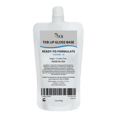 TKB Flexagel M front tub showing clear vegan base and label, easy identification benefit