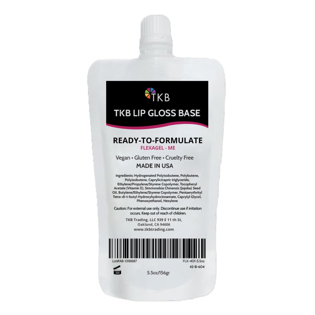 TKB Trading jar front view showing clear glossy product and label benefit