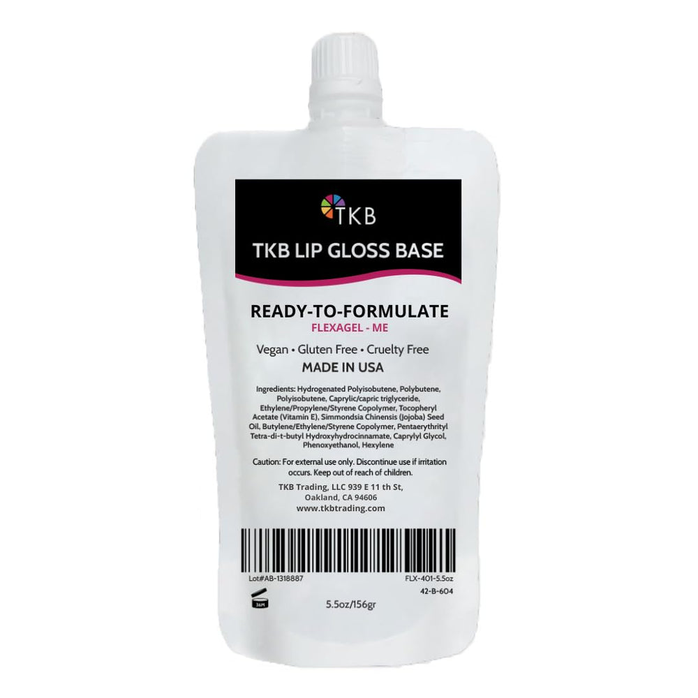 TKB Trading jar front view showing clear glossy product and label benefit